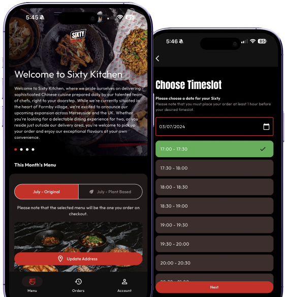 Sixty Kitchen app development